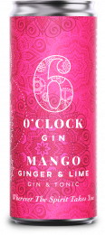 6 O'Clock Mango Ginger & Lime Gin and Tonic Can (1 x 250ml)
